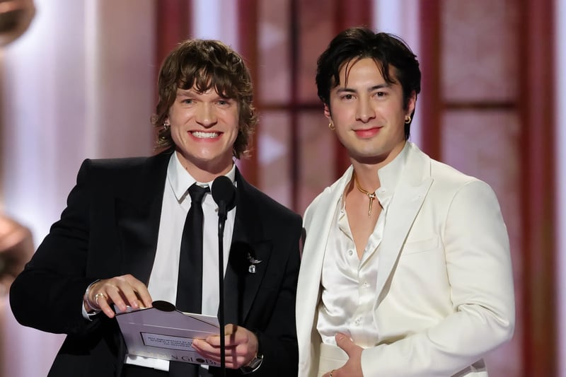 Heated Rivalry's Connor Storrie and Hudson Williams Make Golden Globe Debut